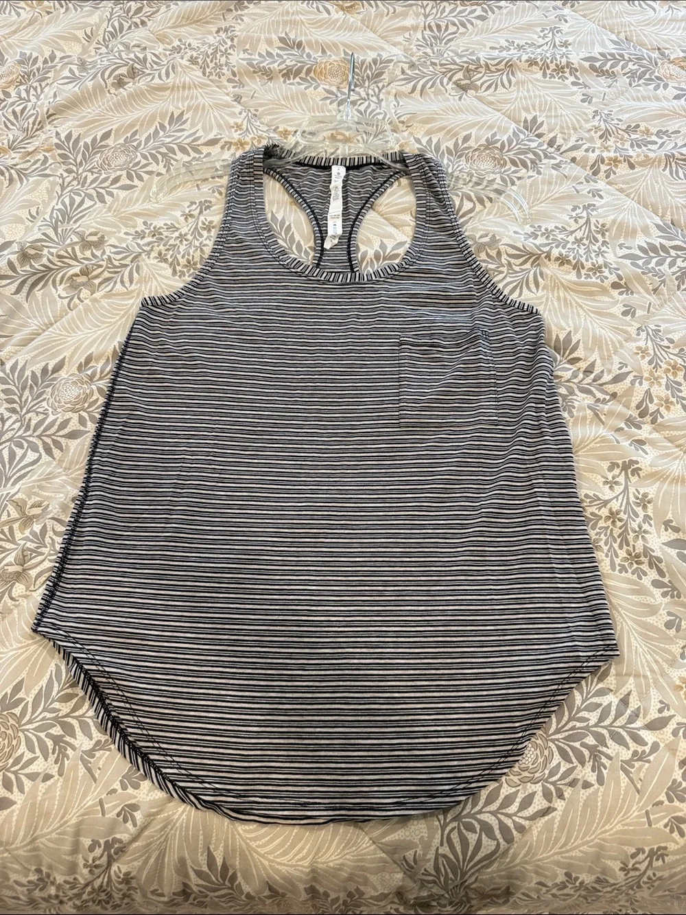 lululemon athletica Striped Racerback Tank - Black & White